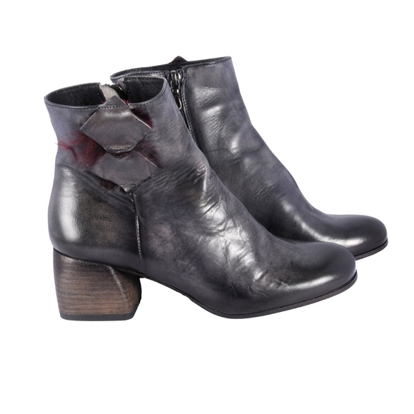 Ink ankle Ankle boots in Black hand dyed leather - Picture 2 of 6